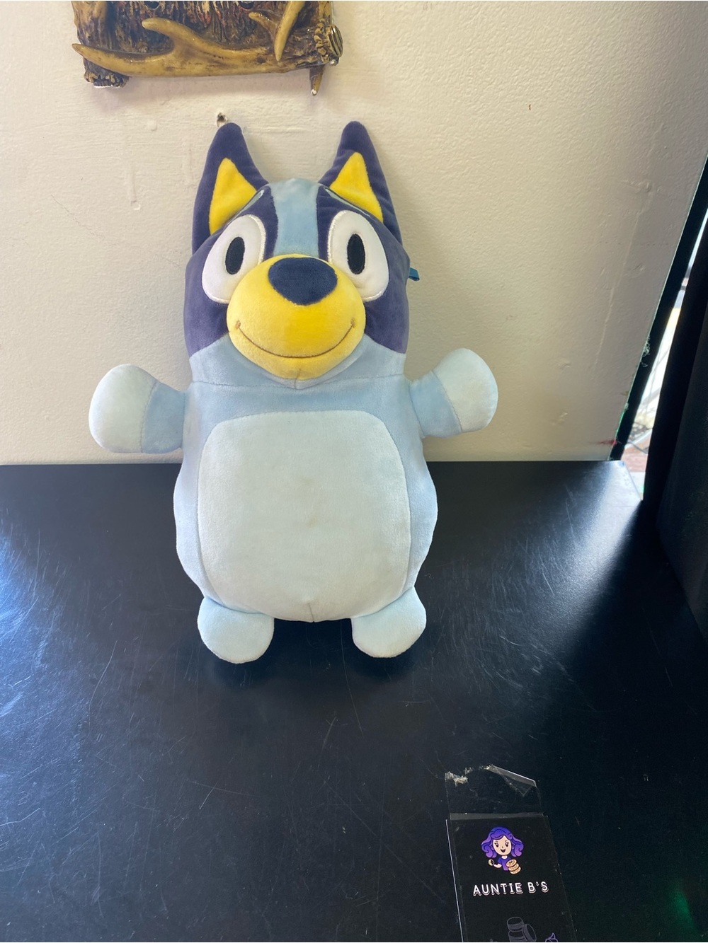 Blue and Yellow Plush Kids Stuffed Animal - Soft Huggable Toy- HAS SPOT ON TUMMY